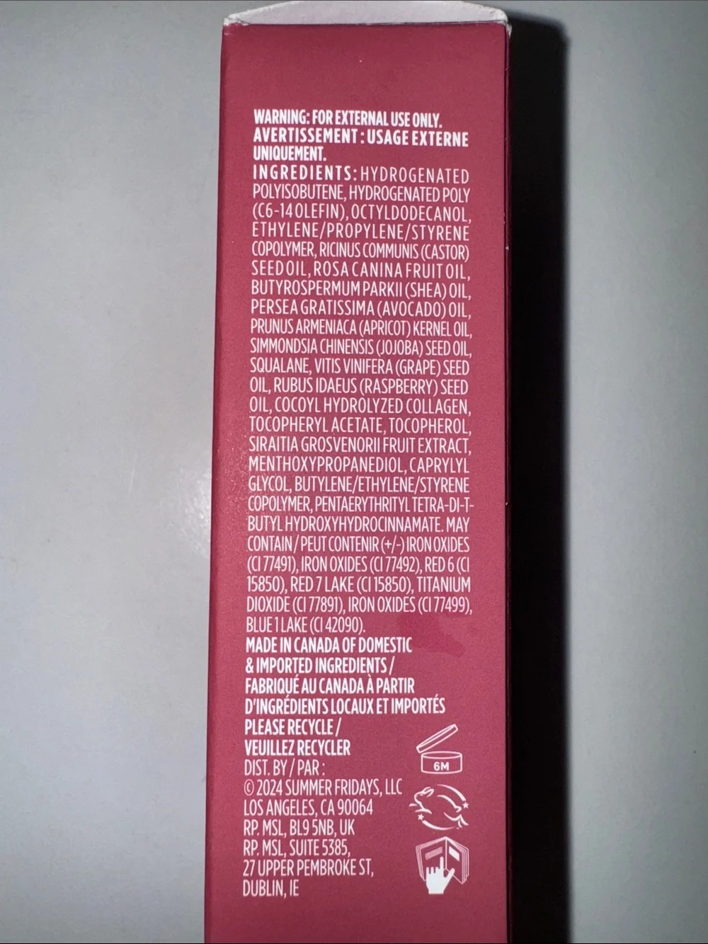 Summer Fridays hydrating lip